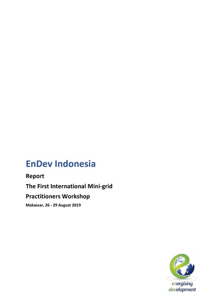 File:Mini Grid Practitioners Workshop Report - Makassar, Indonesia, August 2019.pdf