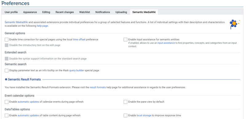 Energypedia Preferences Semantic Mediawiki.png